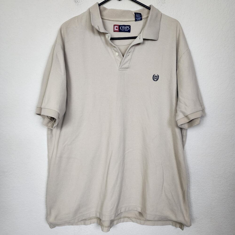 Chaps XXL Tan Collared Polo Shirt